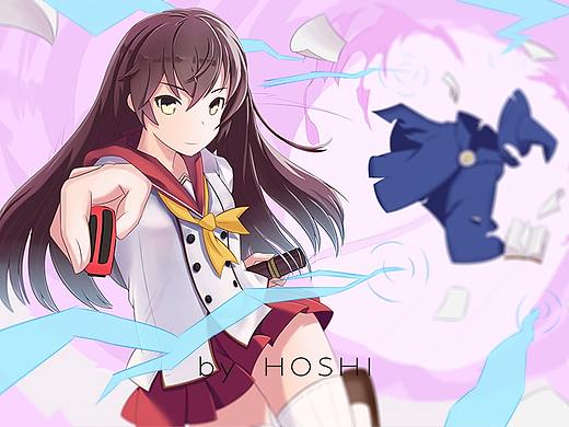 日式插画《电玩少女》