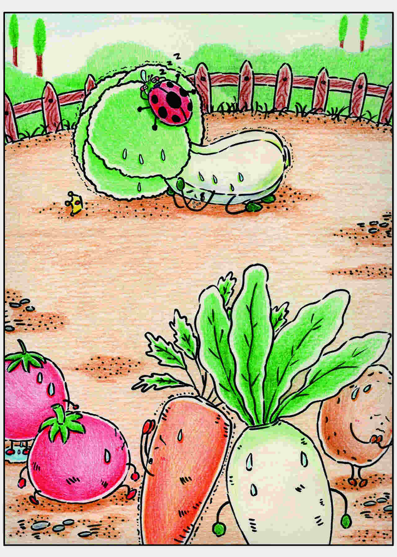 小羊詹姆斯的菜园子|插画|绘本|姜嘉庆 - 原创作品 - 站酷 (zcool)