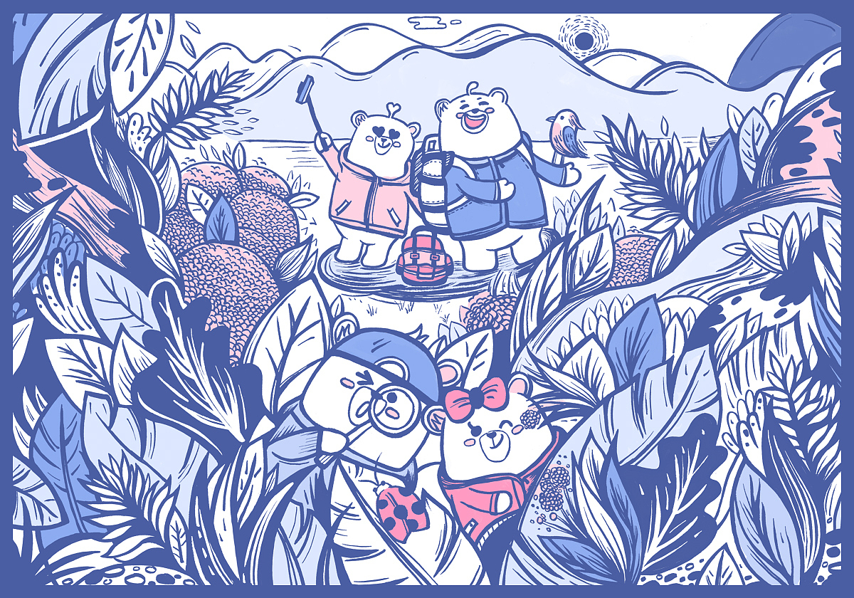 Midea Family-自然生活（图ZMTU0OTUwNTQ0） - 图案 - 站酷设计师咏子禾原创素材 - 站酷ZCOOL