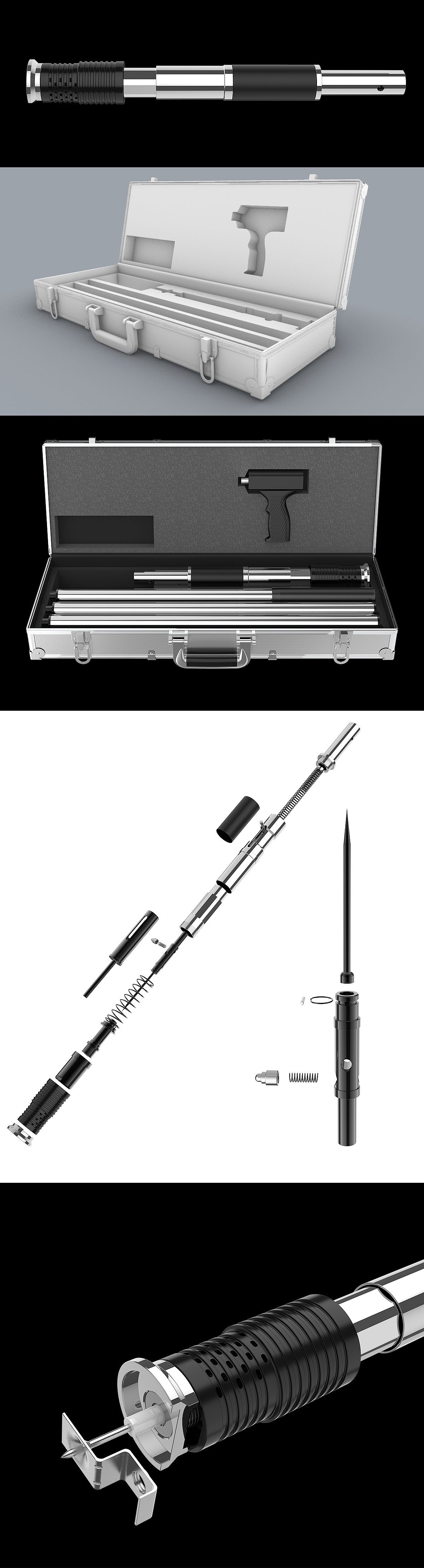 吊顶神器 射钉枪建模渲染（图ZMjAxNTY3MTcy） - 产品 - 站酷设计师skt磊哥原创素材 - 站酷ZCOOL