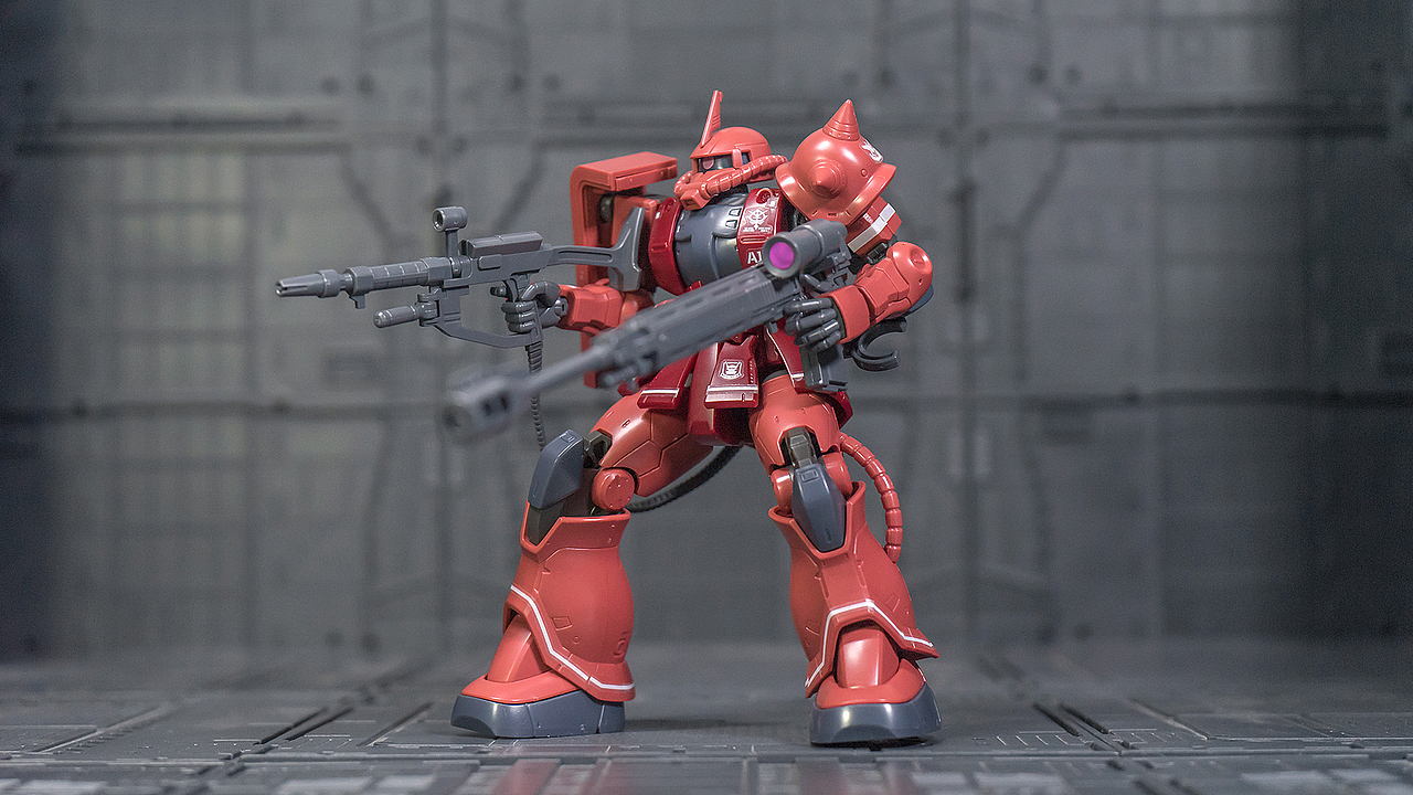 【万代hg】 gto—024 夏亚专用扎古ii 红色彗星ver.