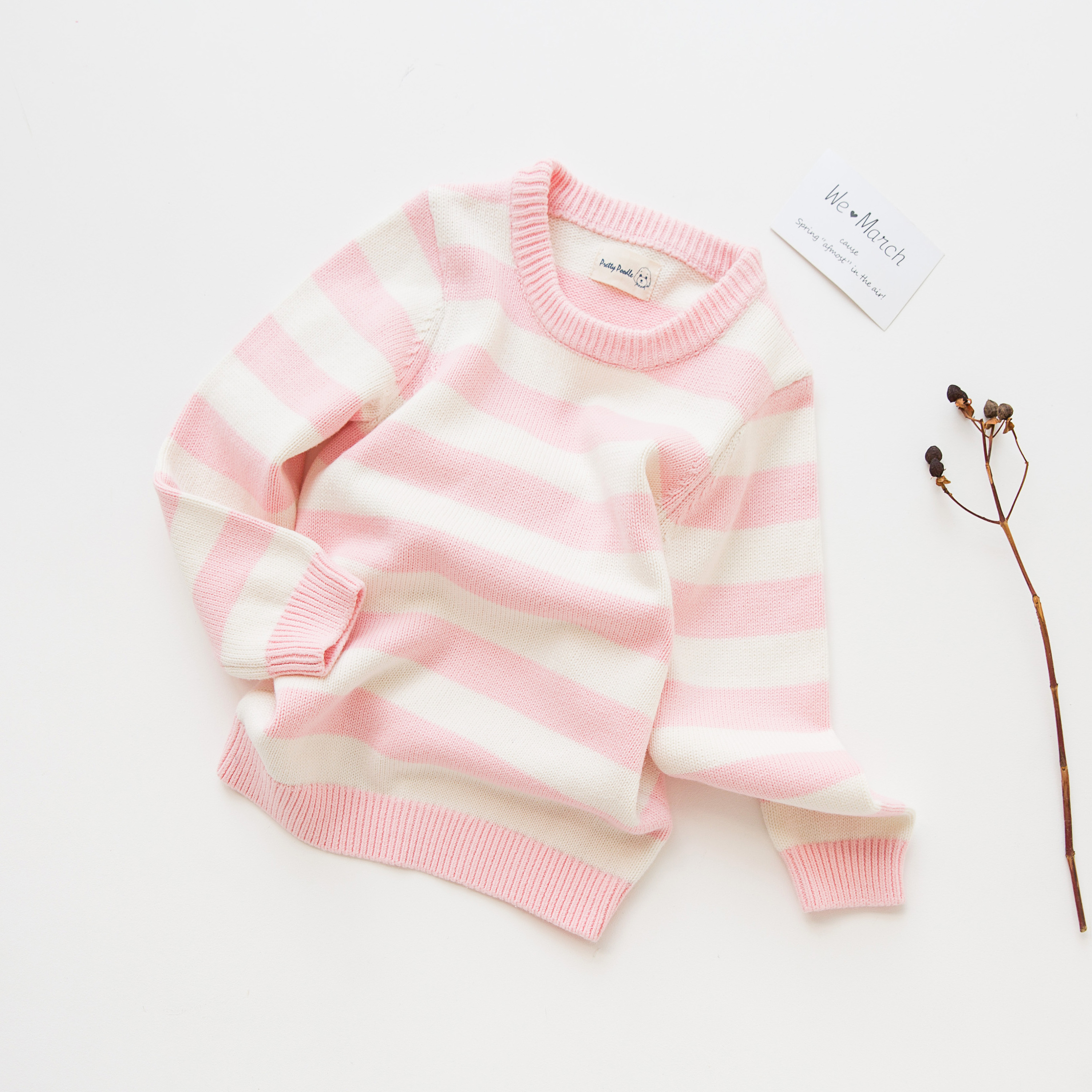 童装毛衣服装网店拍摄童装创意平铺挂拍组合图细节图