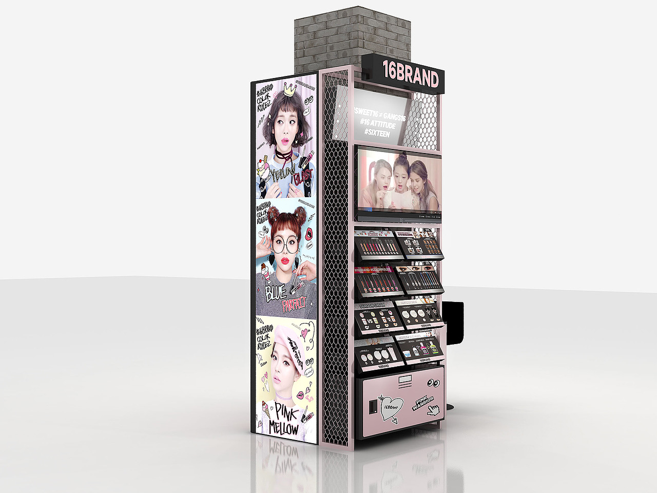 韩国16brand品牌终端形象--南皮信合包柱