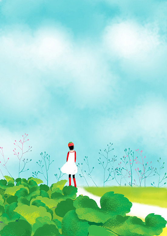画儿晴天插画作品《悠悠花巫》