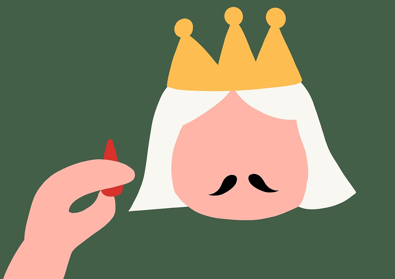 贴鼻子游戏
可是为什么国王也没有眼睛呢