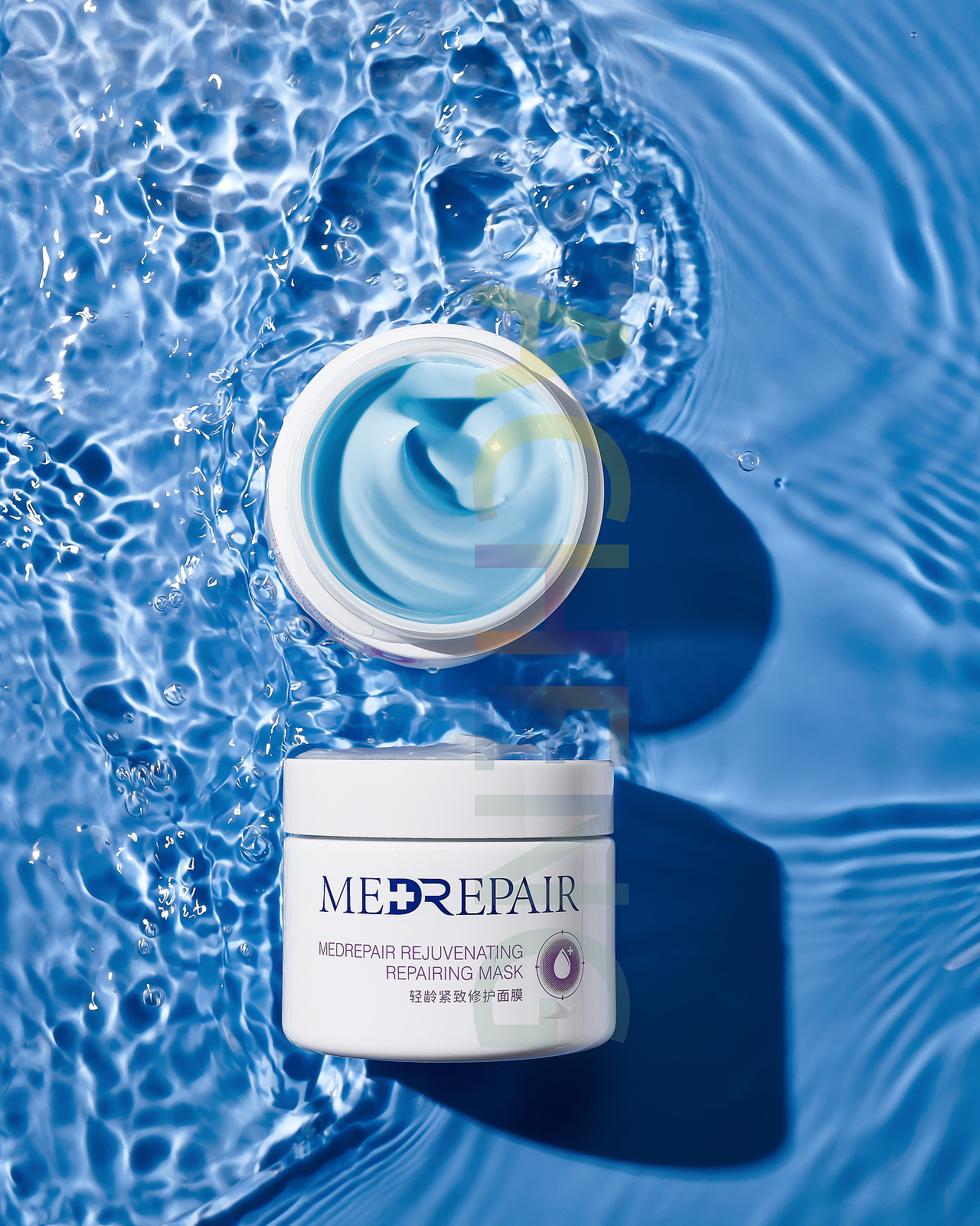 米蓓尔蓝绷带面膜拍摄