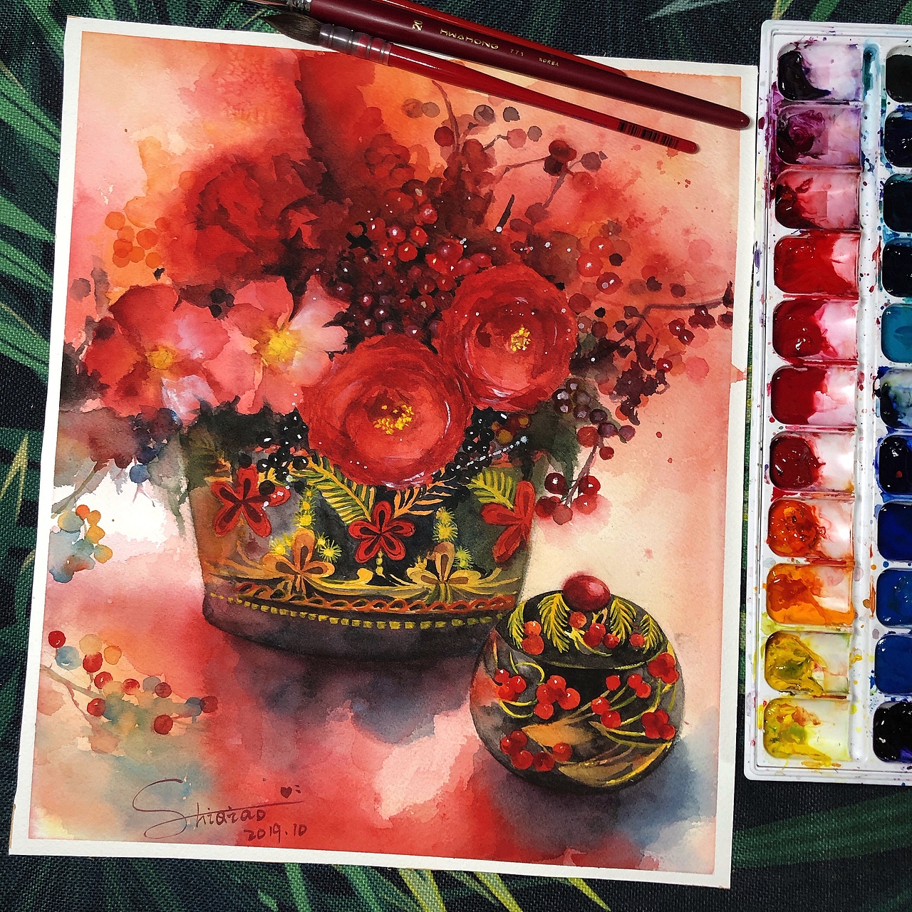 水彩花卉静物（图ZMTgxNDM0NDQw） - 绘画 - 站酷设计师诗乔水彩原创素材 - 站酷ZCOOL