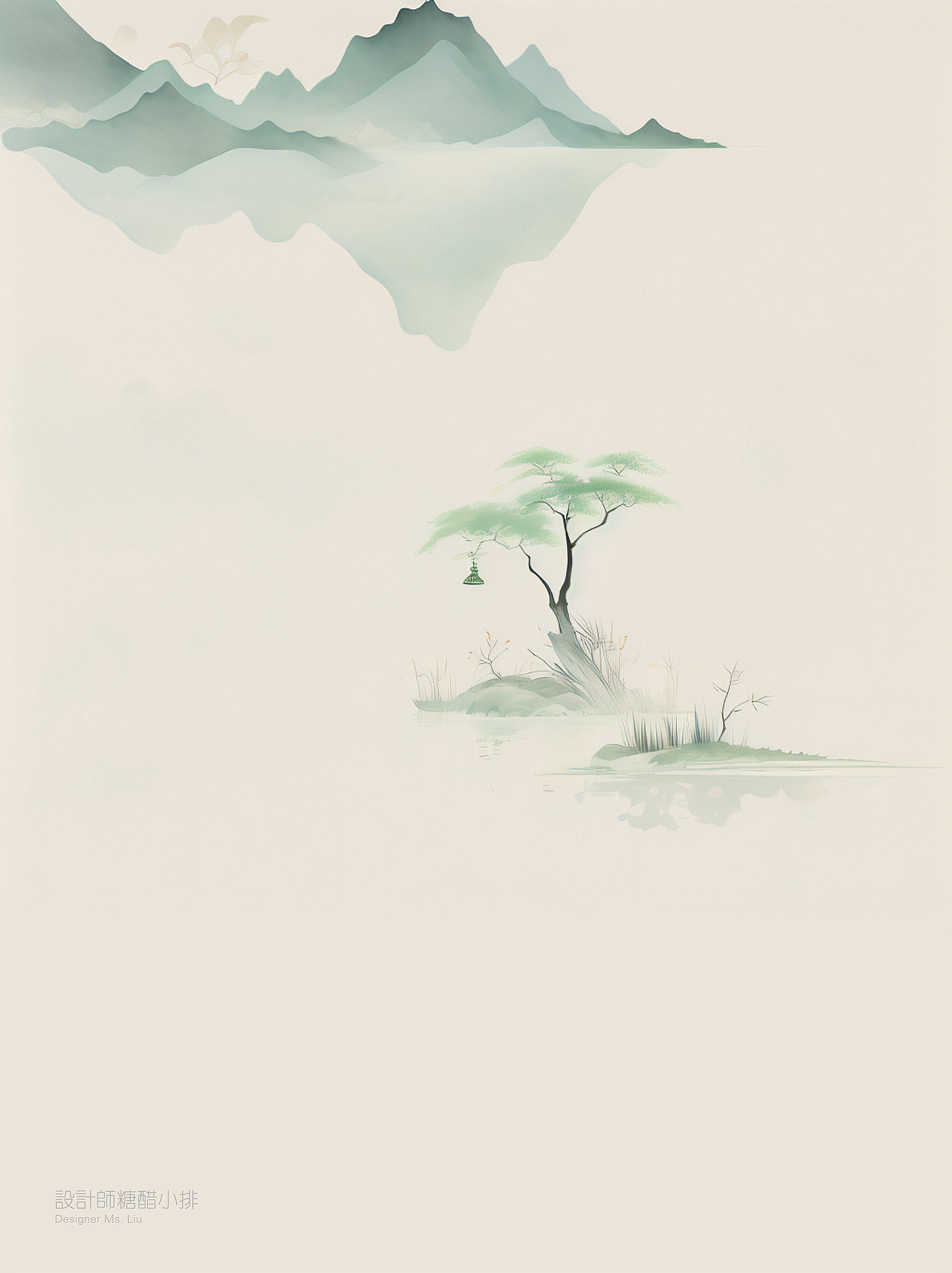 岁月斑驳 时光静好|水墨古风插画背景图