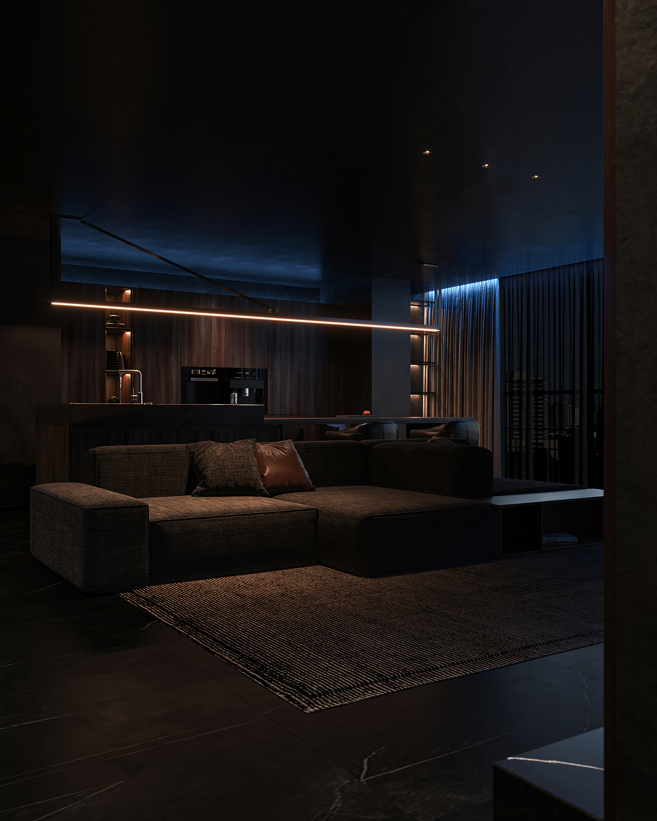 视觉 丨" 暗黑系家装设计效果