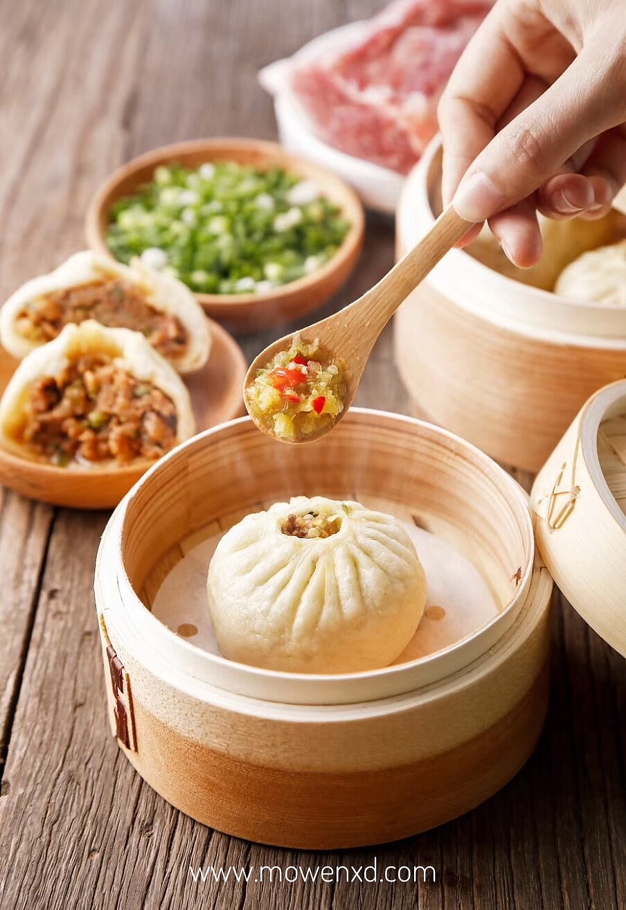 美食摄影热腾腾香喷喷的包子