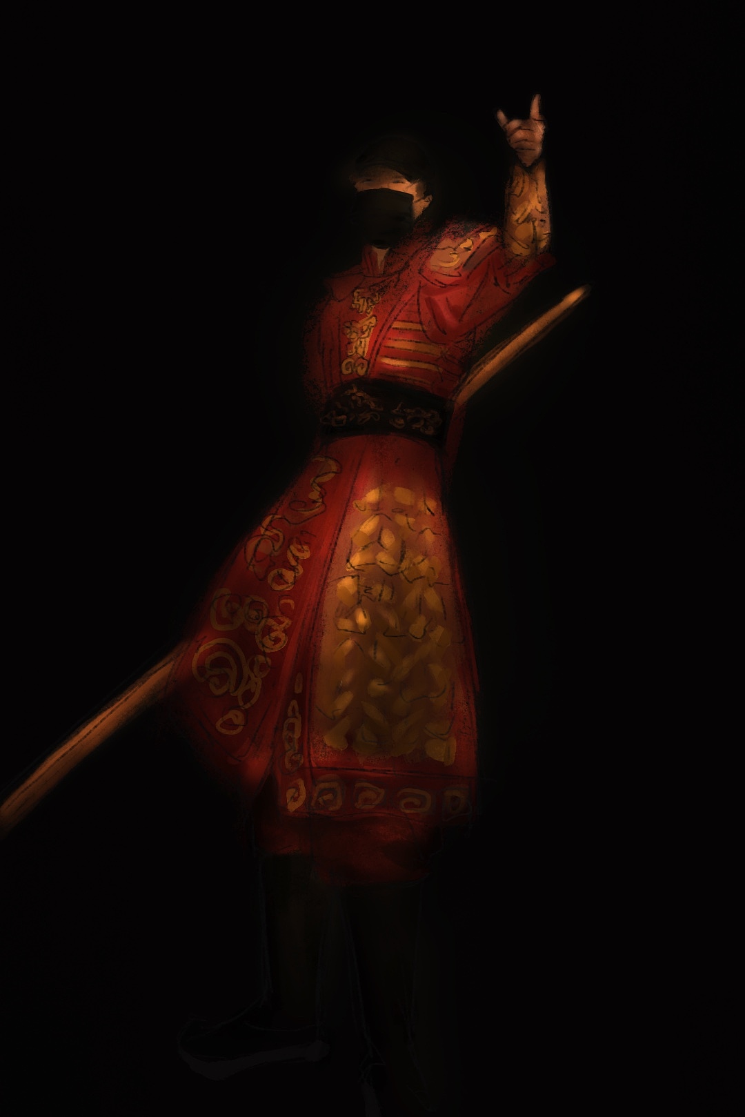 他踏着七彩祥云而来