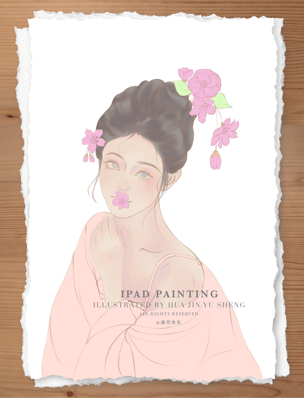 樱花红陌上，杨柳（图ZMjk0MjE1OTA4） - 商业插画 - 站酷设计师画尽余生原创素材 - 站酷ZCOOL