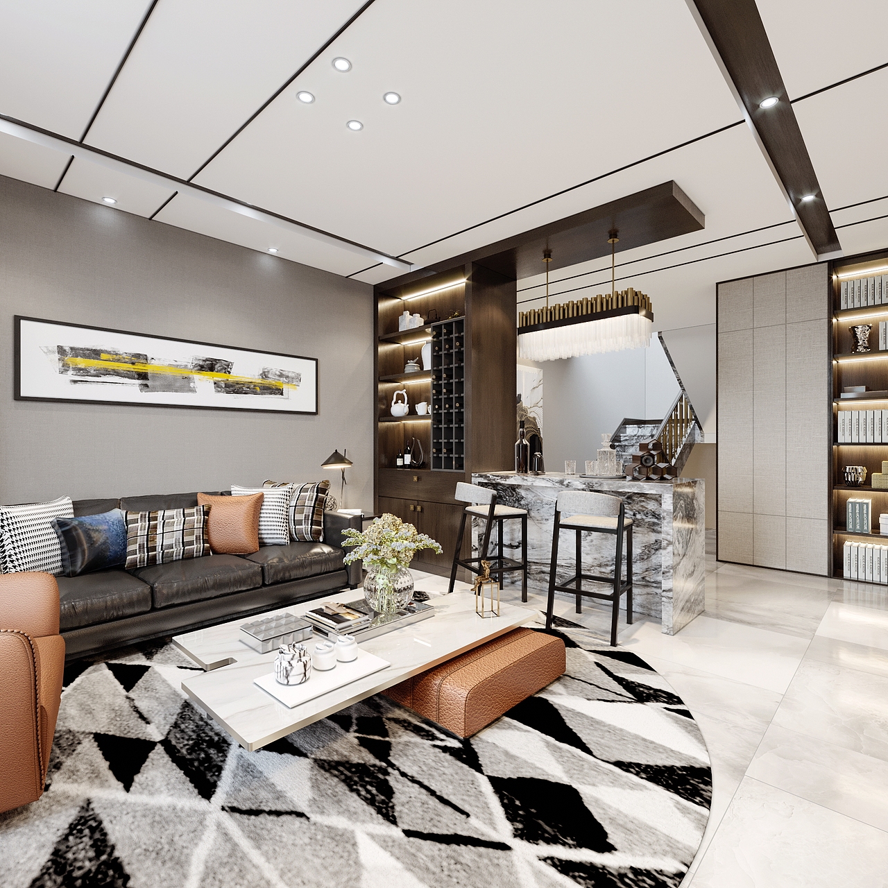 一整套别墅方案效果图