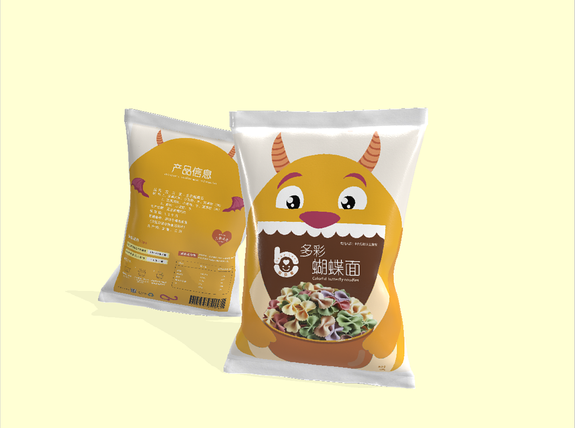 宝贝爱儿童面条——包装设计（图ZMjI0MDg5NzI0） - 包装 - 站酷设计师电波啵啵虎原创素材 - 站酷ZCOOL