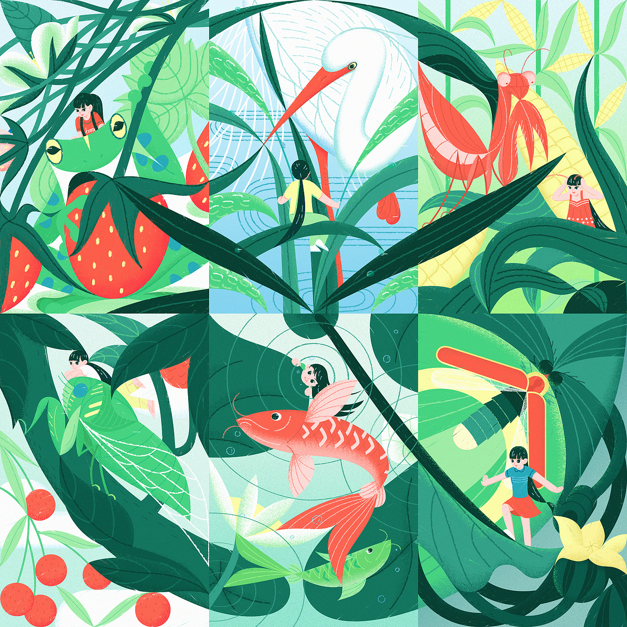 前三季度节气汇总（图ZMjMxNDA1NjU2） - 艺术插画 - 站酷设计师画画阿东原创素材 - 站酷ZCOOL