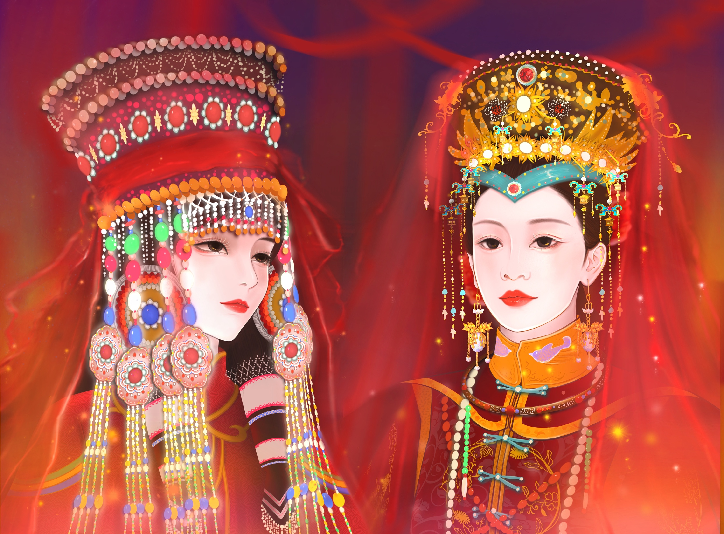 中式古代新娘_人像_颇可,古风,唯美,古装,合成,新娘,古代新娘