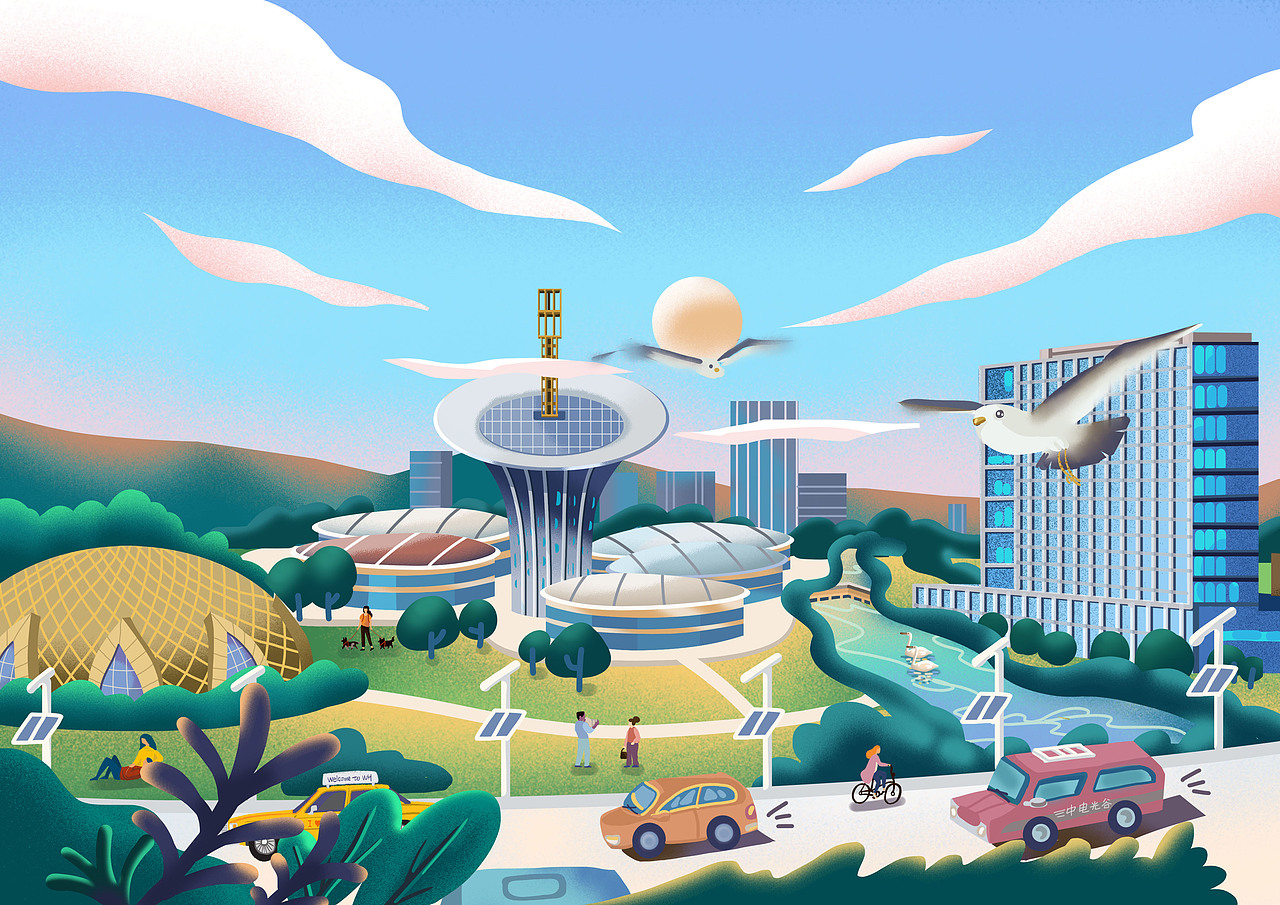 2019年中电光谷日历插画（图ZMjQ3NjU4NzUy） - 商业插画 - 站酷设计师你是一只羊原创素材 - 站酷ZCOOL