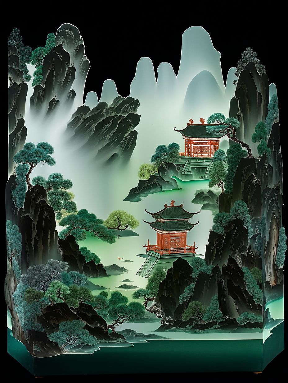 AIGC国风 | 不存在山水（图ZMzQ0MTQ3NzEy） - 绘画 - 站酷设计师WINAI原创素材 - 站酷ZCOOL