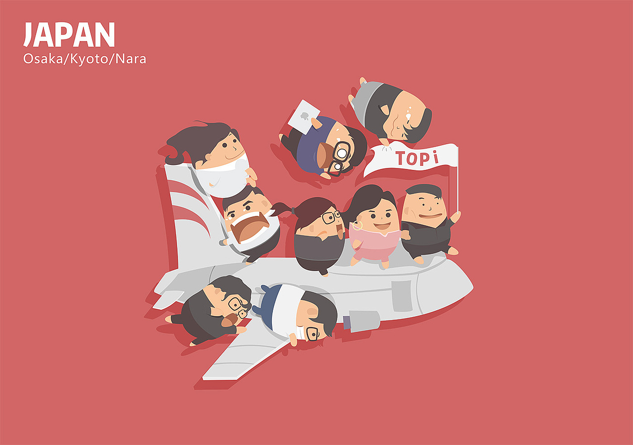 奉上一张公司组织旅游的海报 （猜猜哪个是我）