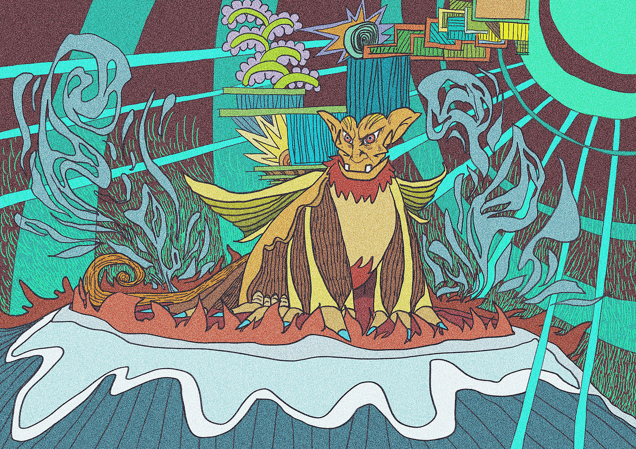 火山温泉狮子狗（图ZMTczNzMxMTMy） - 新锐潮流插画 - 站酷设计师蒲生原创素材 - 站酷ZCOOL