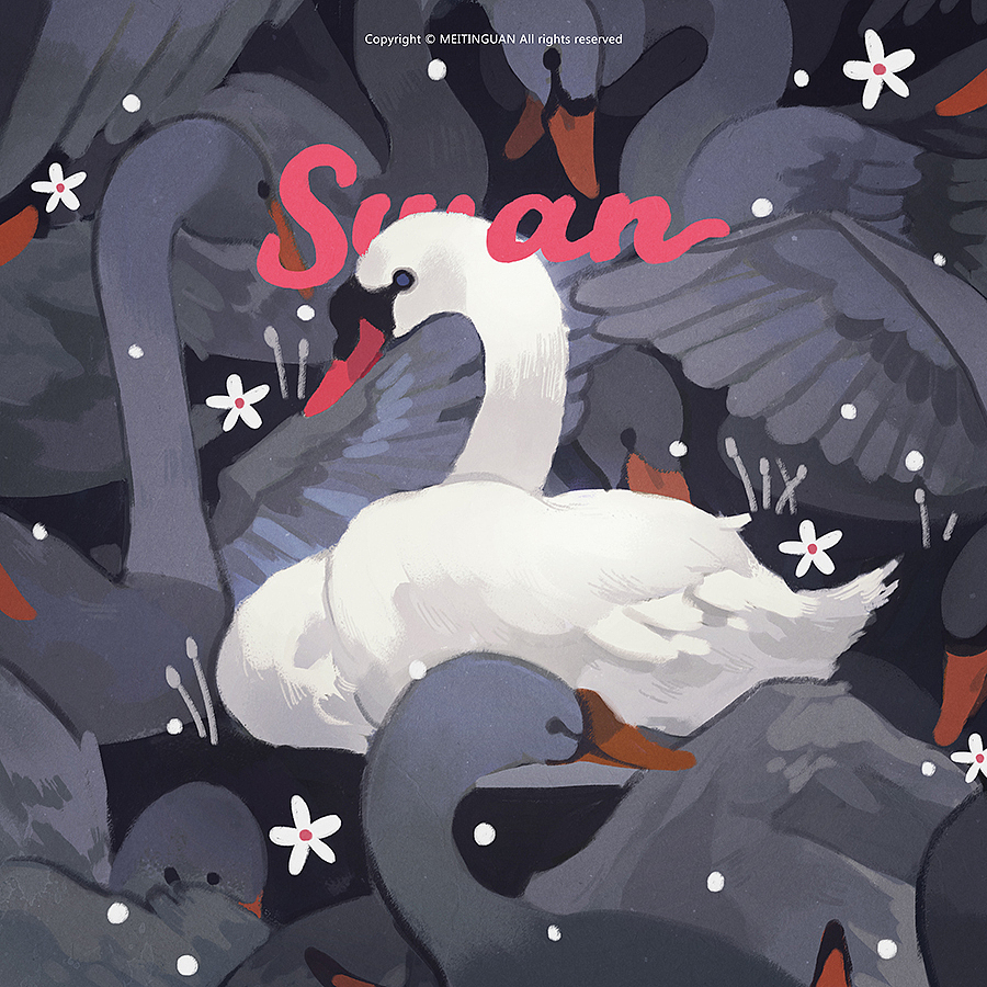 | bird |（图ZMTUxOTk4ODA4） - 商业插画 - 站酷设计师MEITINGUAN原创素材 - 站酷ZCOOL