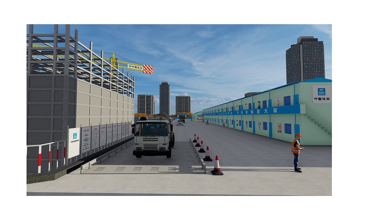 工地CI平面效果（图ZMjE2MzcwODQw） - 建筑/空间 - 站酷设计师无峰原创素材 - 站酷ZCOOL