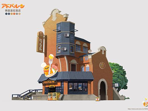 单体建筑 日式拉面店