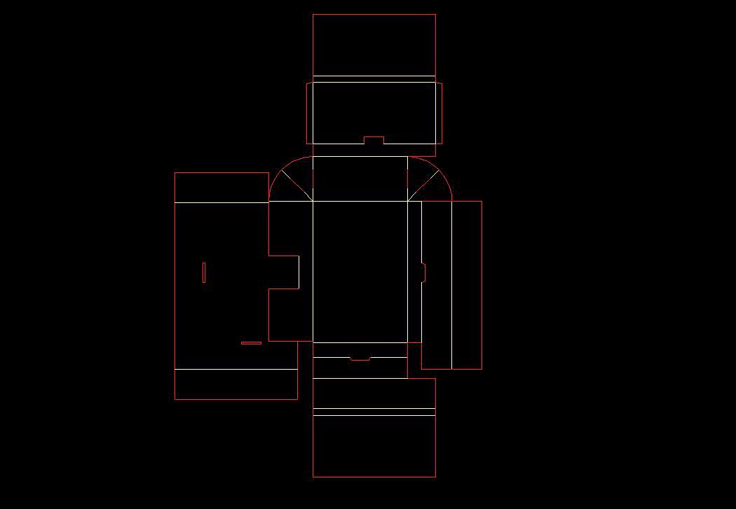 单张纸折叠卡纸内托结构