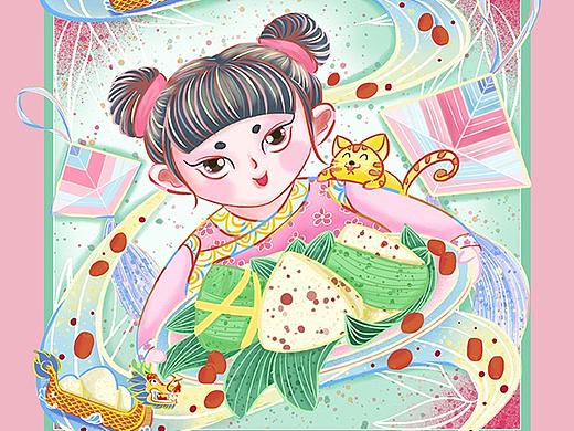 国风传统节日端午中秋