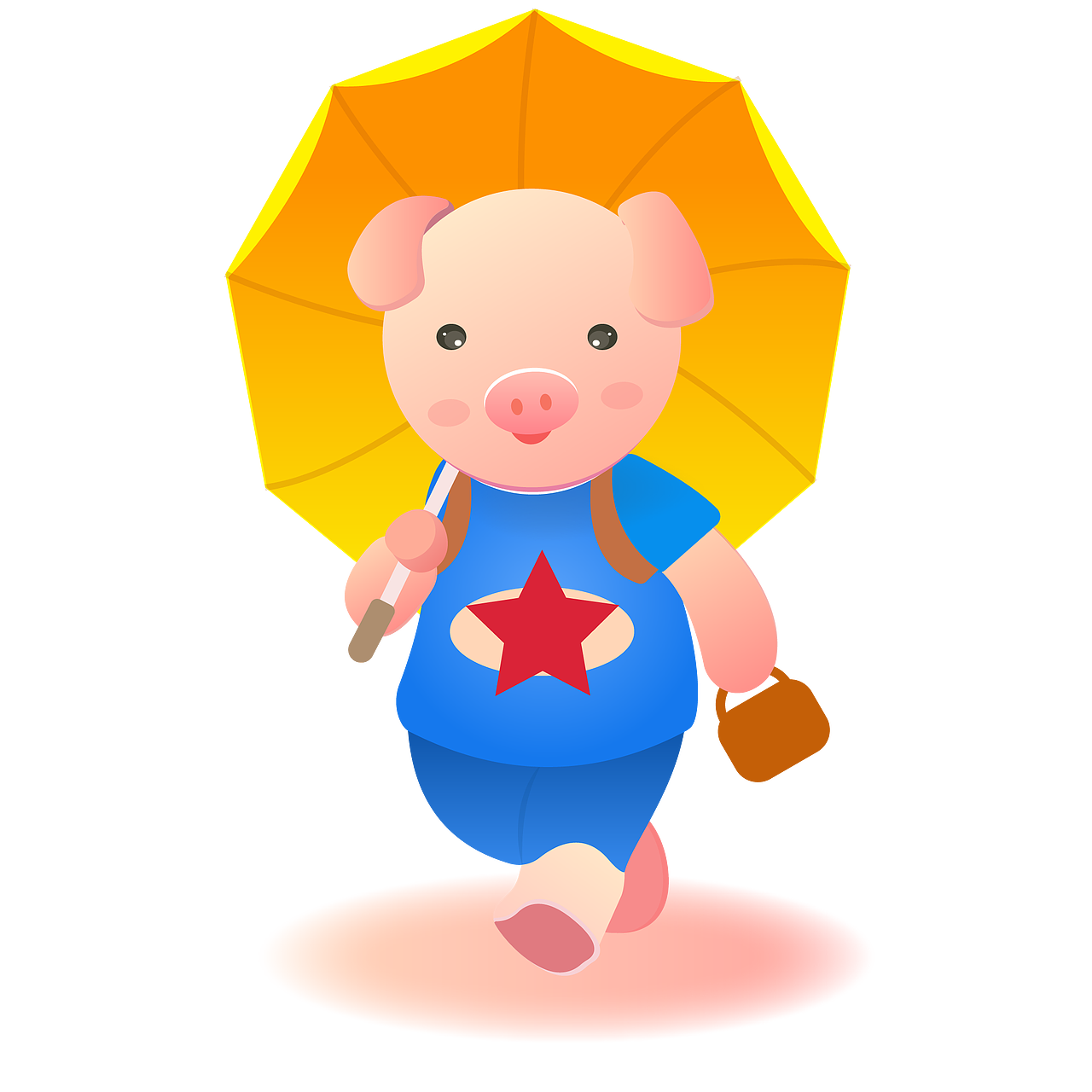 快乐小猪（图ZMTM4MzYxNDA0） - 艺术插画 - 站酷设计师努力学习的一休原创素材 - 站酷ZCOOL