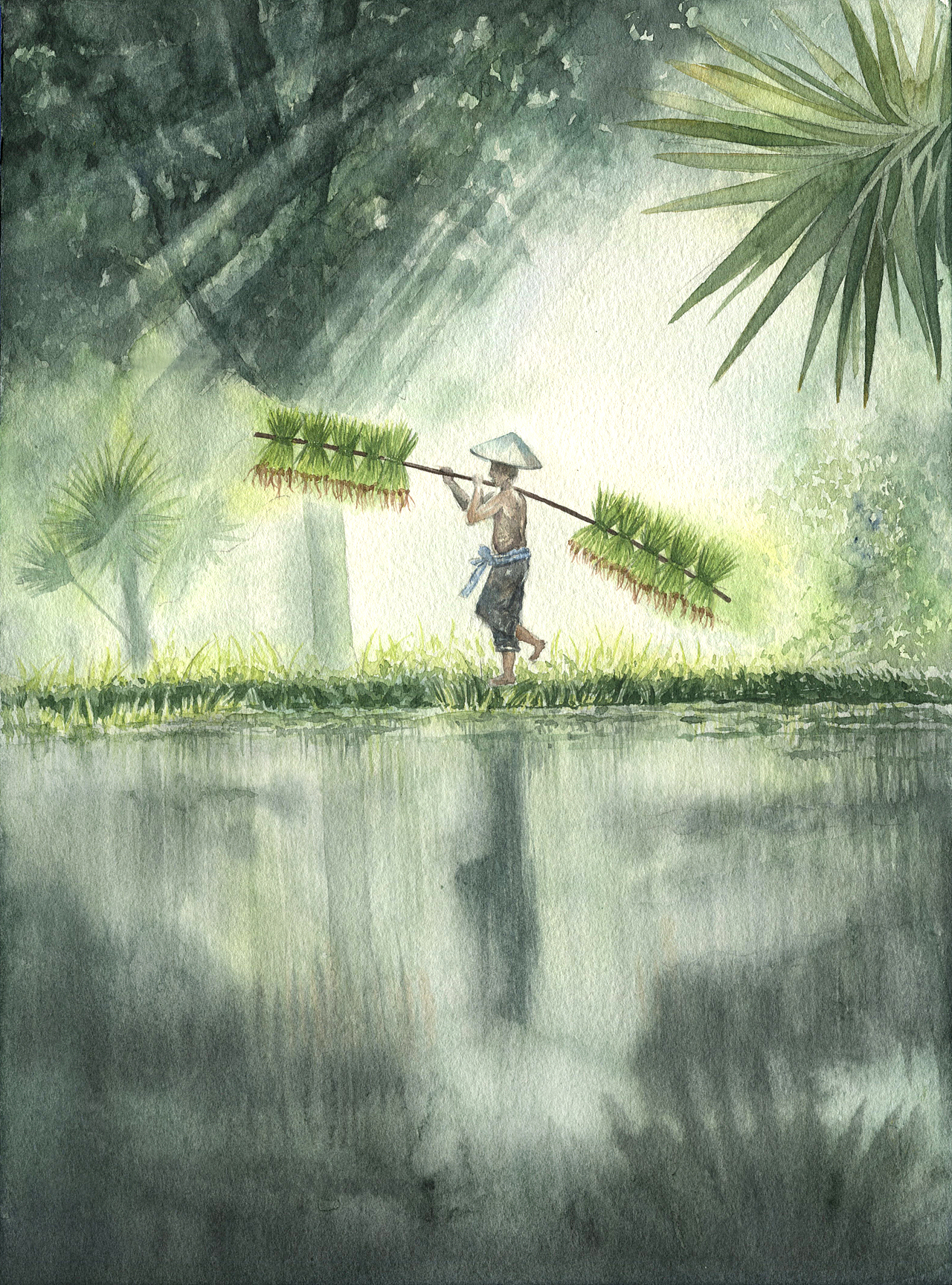 水彩《节气图》（图ZMjY1OTI5MjU2） - 艺术插画 - 站酷设计师SanJi三吉原创素材 - 站酷ZCOOL