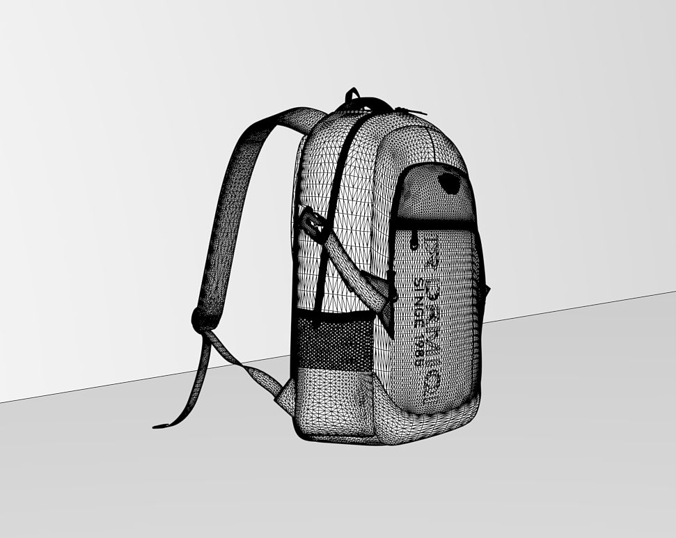 书包建模渲染 箱包建模