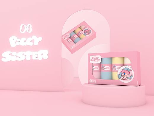 PIGGY SISTER 小猪妹妹（个人主页-ZNTU2ODkzMjA=） - IP形象 - 站酷设计师小兔力力和拉拉原创素材 - 站酷ZCOOL