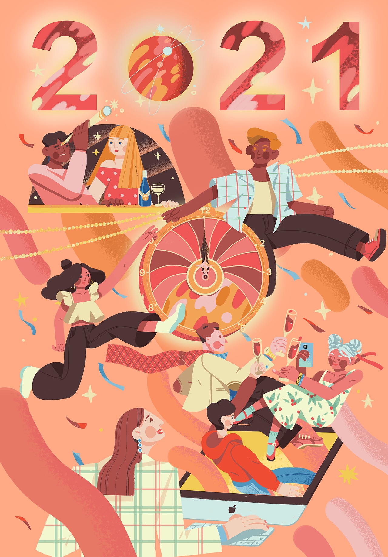 新年顺利～（图ZMjM4MjI1MDc2） - 创作习作 - 站酷设计师5个大汤圆原创素材 - 站酷ZCOOL