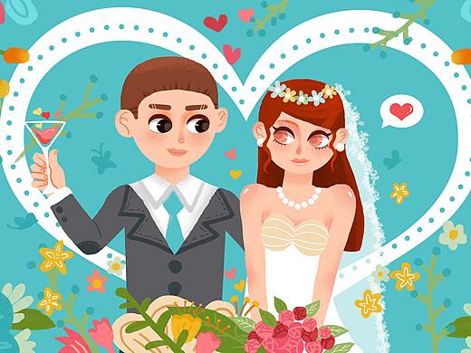婚礼插画