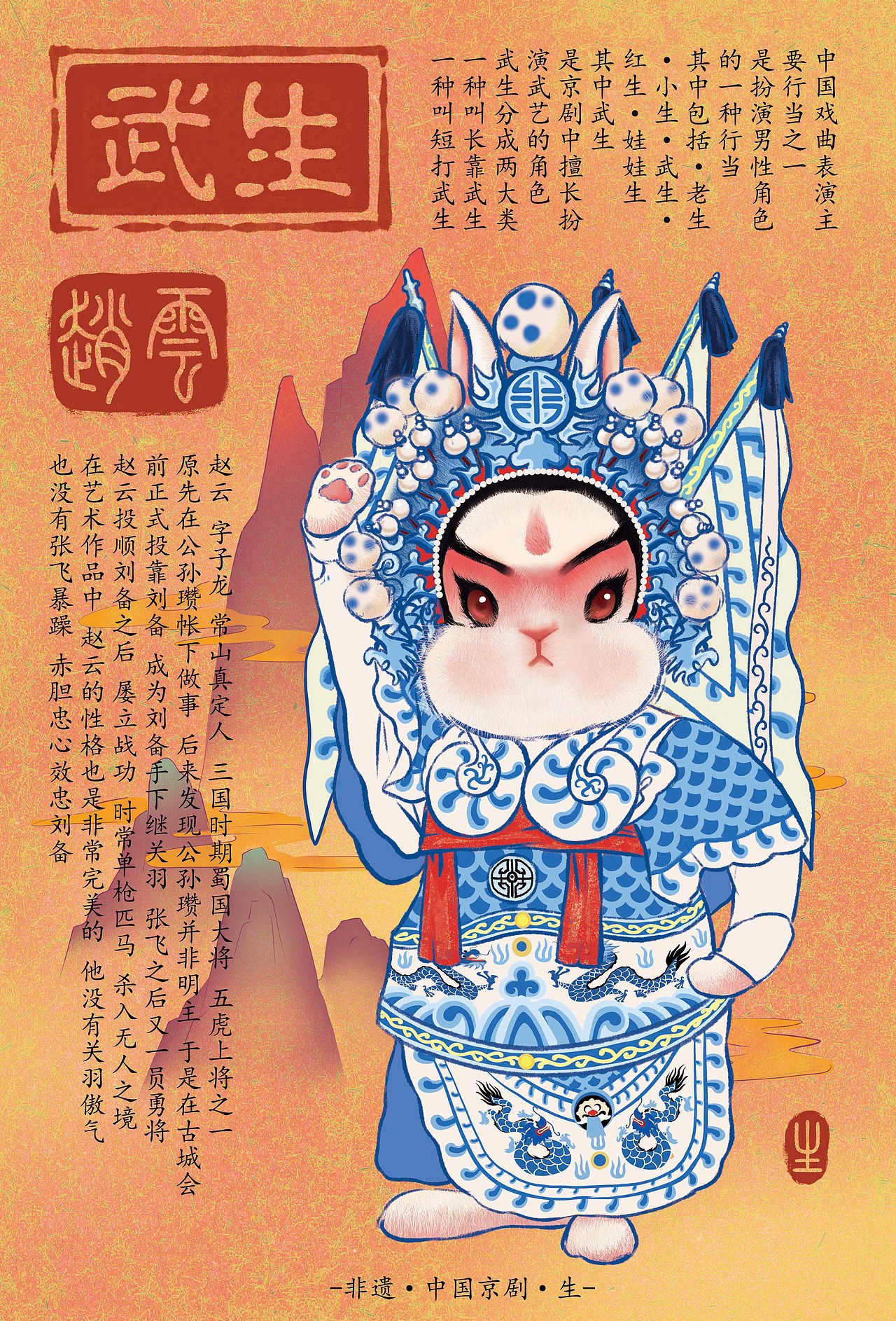 国风插画 京剧 生肖（图ZMzAzNTY0ODk2） - 创作习作 - 站酷设计师吉可Jike原创素材 - 站酷ZCOOL