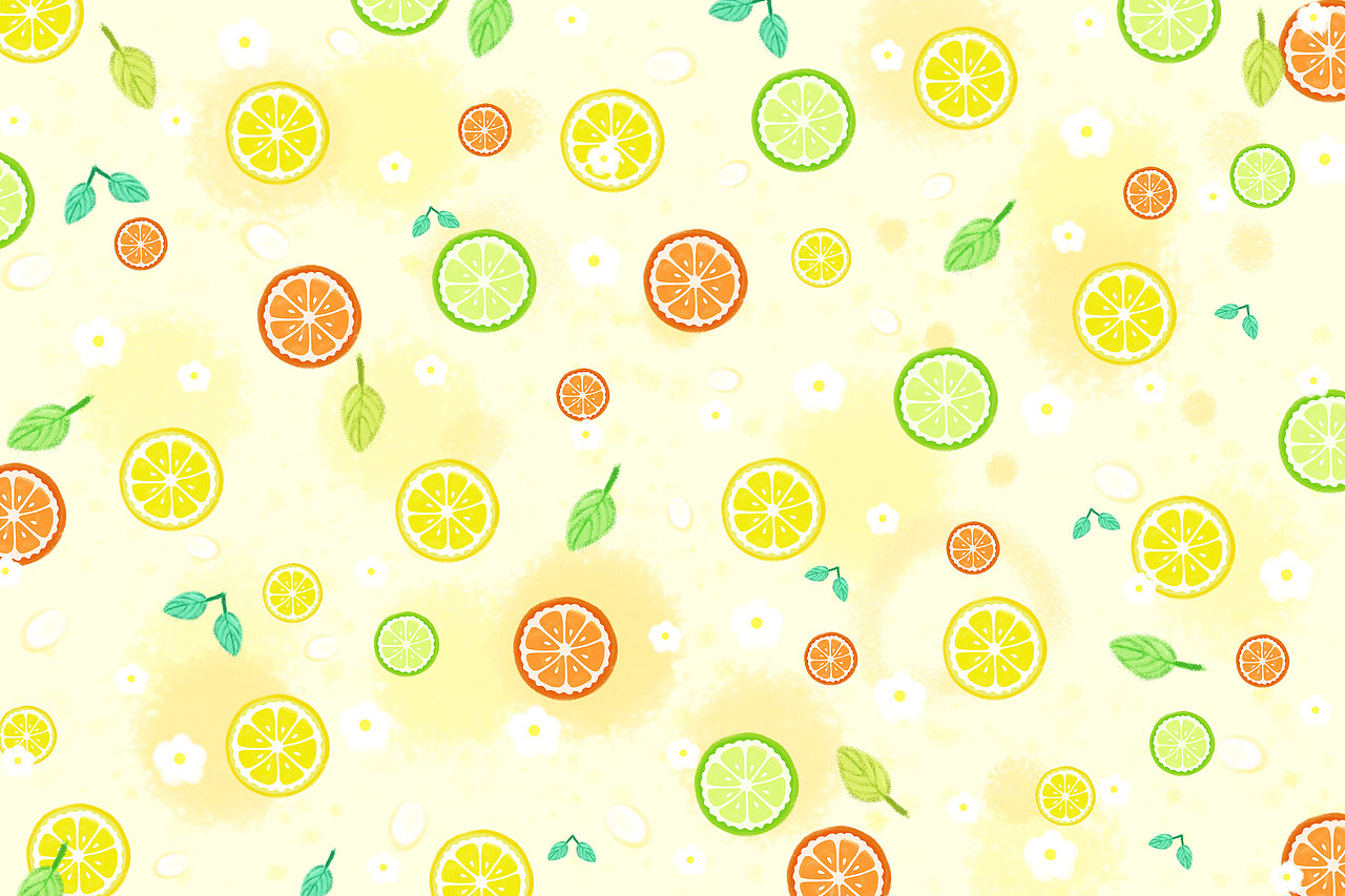 小清新柠檬汽水插画背景（图ZMTIyMjc0NzQw） - 商业插画 - 站酷设计师武藏暴躁中原创素材 - 站酷ZCOOL