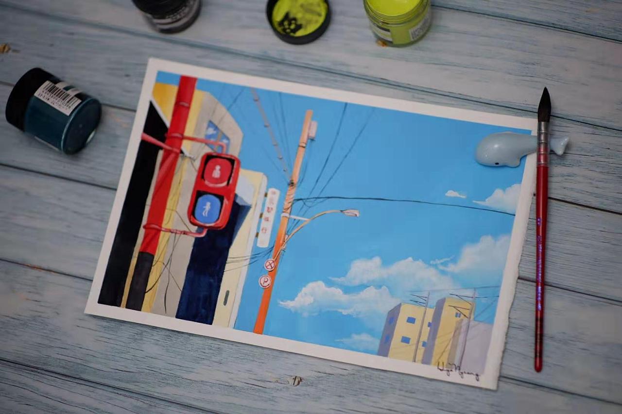 nicker不透明水彩