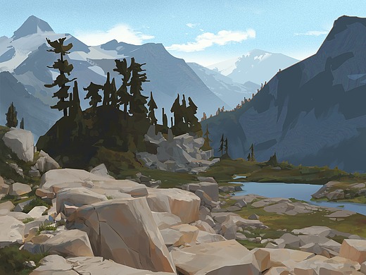 中东沙漠绿洲城|插画|游戏原画|郭佳琦_原创作品-站酷zcool