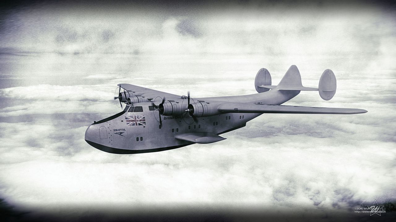 英国海外航空波音314远程水上客机g-agbz|三维|机械/交通|_wuh__原创