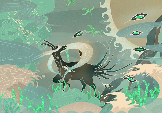 “五谷灵”插画设计