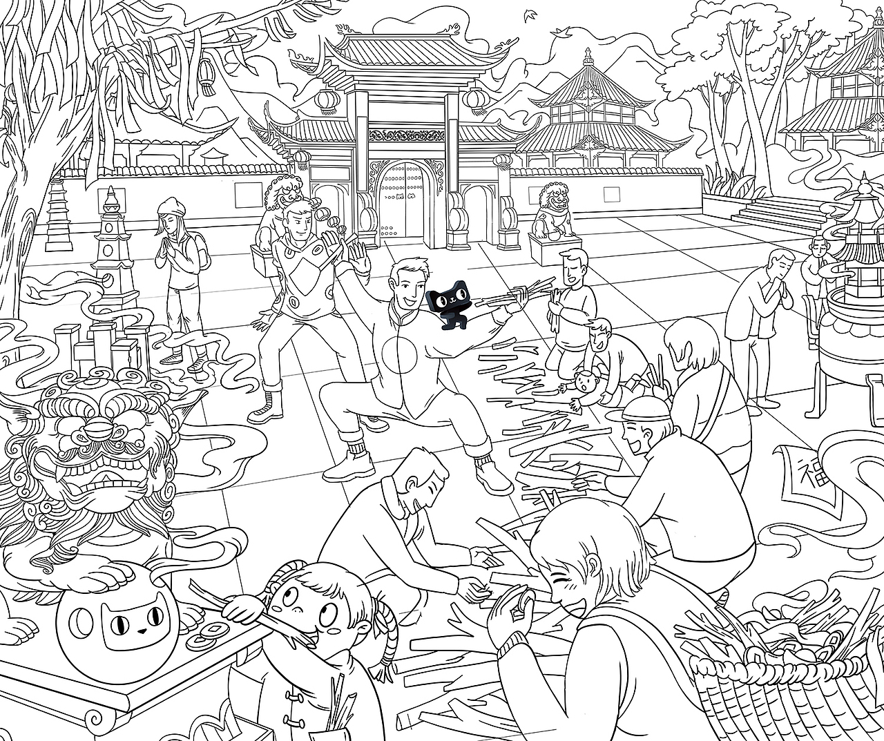 #特赞×天猫×福建-贵州#2019新年插画海报