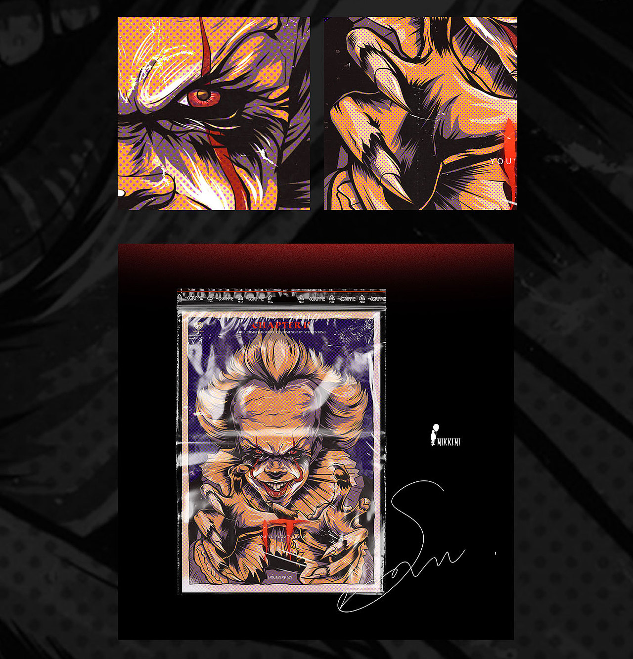 小丑回魂（图ZMTgyNDA0NjAw） - 新锐潮流插画 - 站酷设计师nininikky原创素材 - 站酷ZCOOL