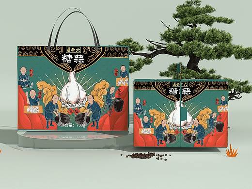 六必居非遗滚坛糖蒜包装设计（个人主页-ZNTUxNTQ4MTI=） - 包装 - 站酷设计师长眼睛了原创素材 - 站酷ZCOOL