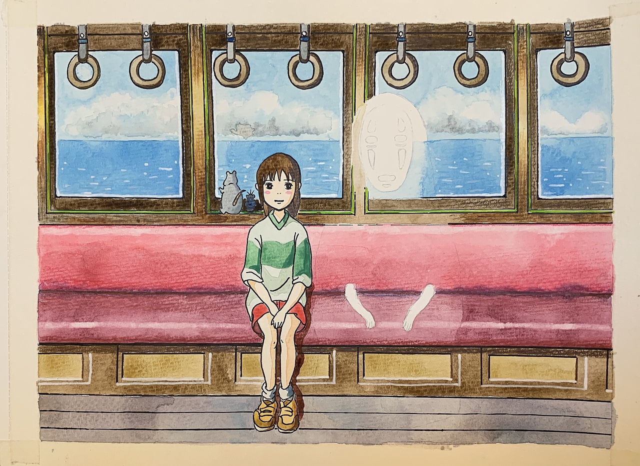 千与千寻 之 世界上最遥远的距离（图ZMTY1NTAzMzM2） - 绘画 - 站酷设计师艾丽娜原创素材 - 站酷ZCOOL