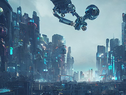 #AI创作实验室#天空中的机器人