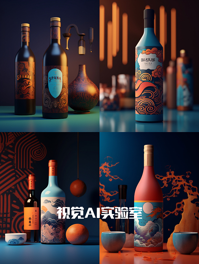 AI设计|AI设计红酒外包装