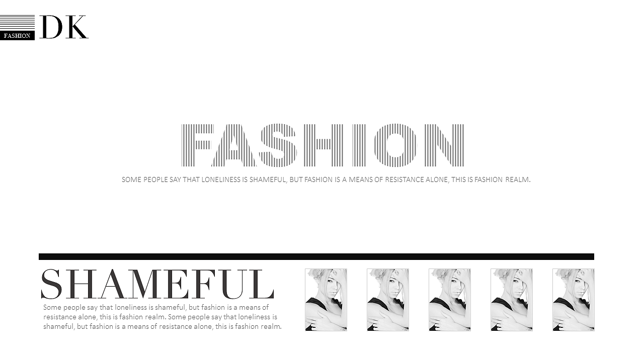 简约时尚服装杂志汇报展示品牌宣讲PPT模板【时尚系列3】（图ZNjE3NTU2MzY=） - PPT/Keynote - 站酷设计师山美PPT原创素材 - 站酷ZCOOL