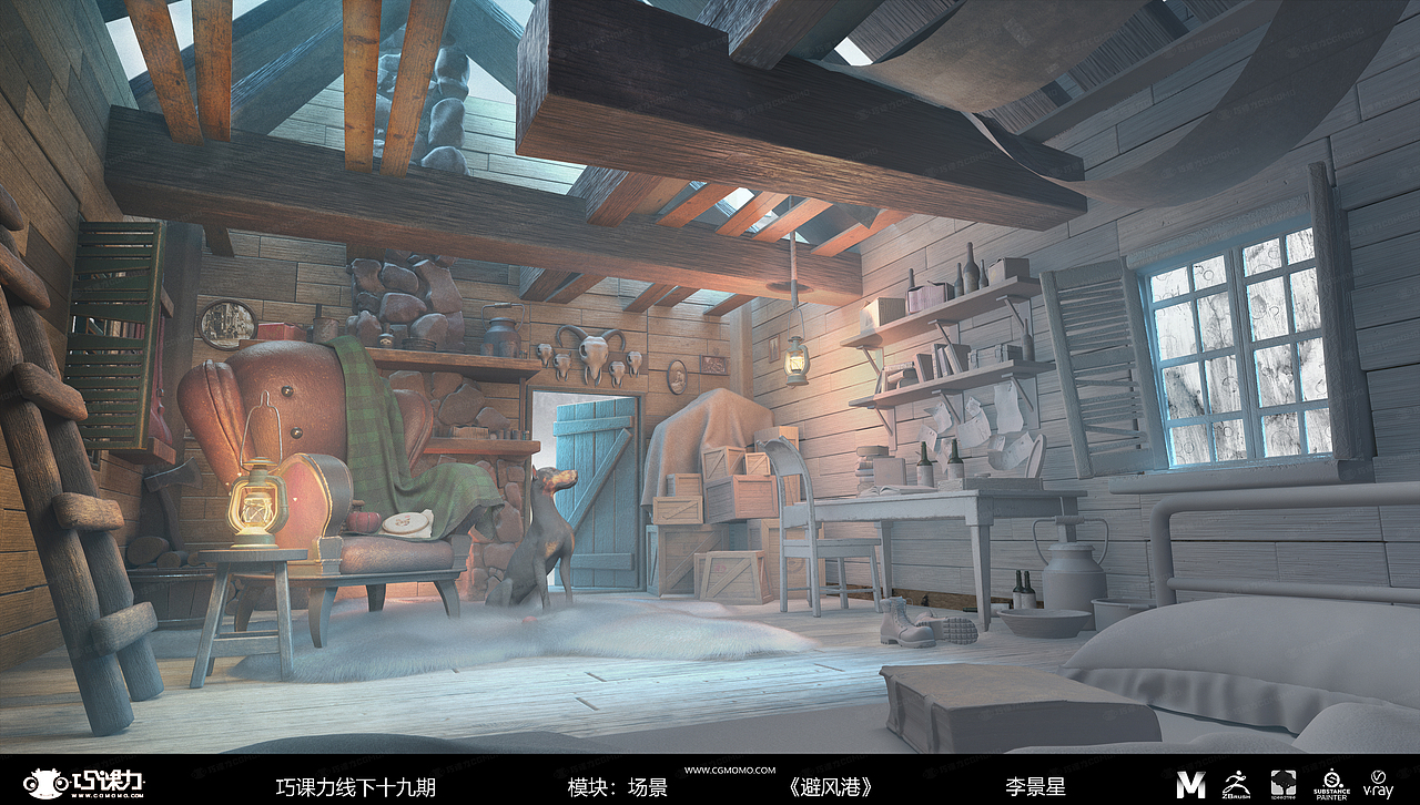 模型班线下19期学员李景星作业-场景