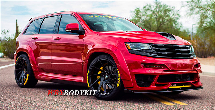 吉普大切诺基srt8改装renegade宽体包围前后杠轮眉尾翼|工业/产品